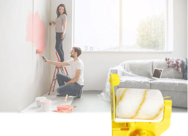 Precision Paint Roller with Edge Shield