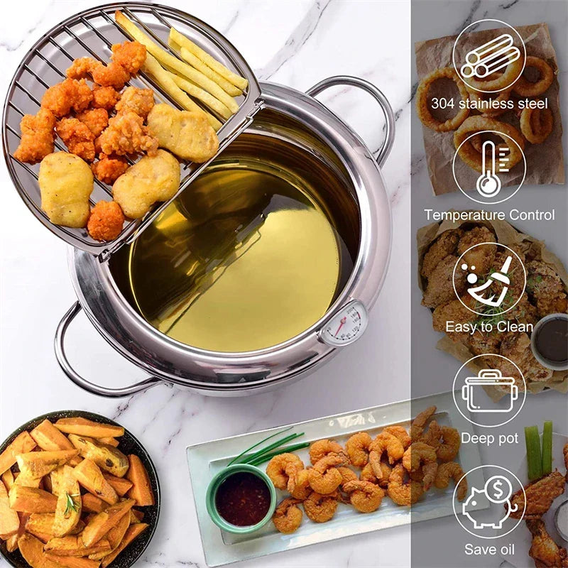 Precision Fryer with Integrated Temperature Gauge
