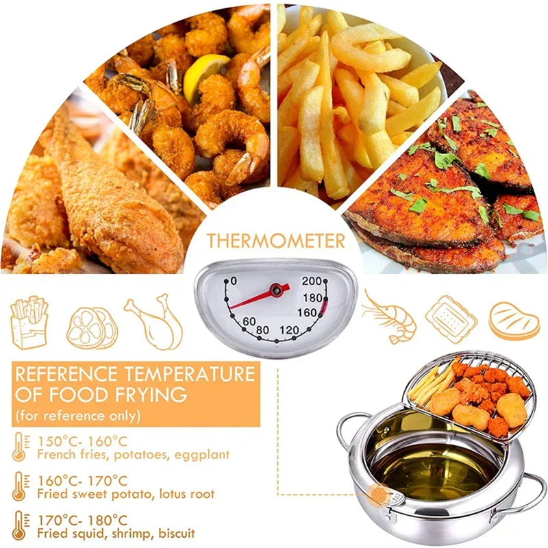 Precision Fryer with Integrated Temperature Gauge