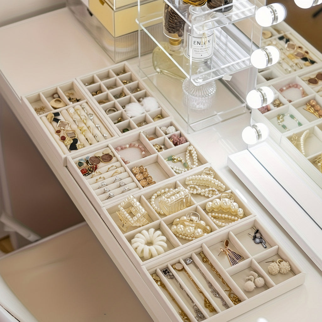 Compact Jewelry Storage Tray for Effortless Organization