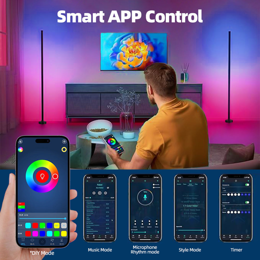 ColorSync Smart Floor Lamp with Bluetooth Control