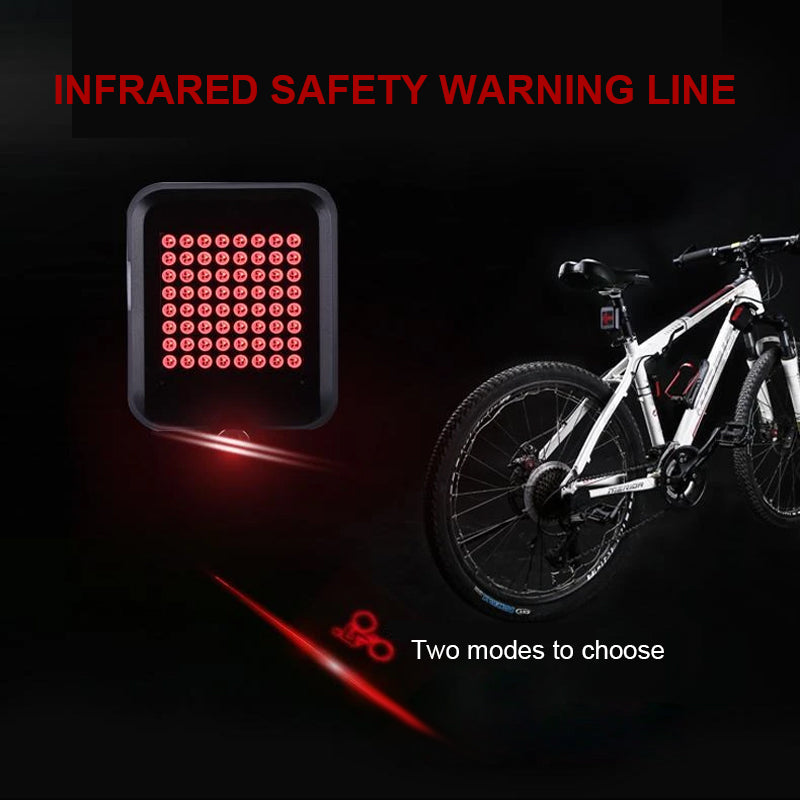 Smart Safety LED Bicycle Lights with Laser Signal