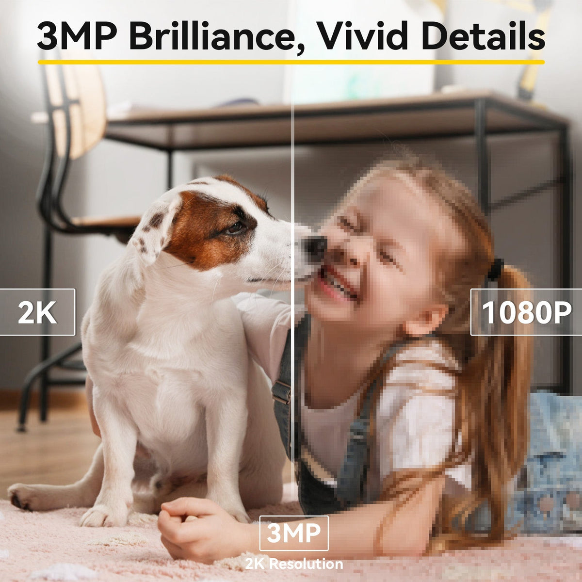 Smart 2K Indoor Surveillance Camera with Motion Tracking