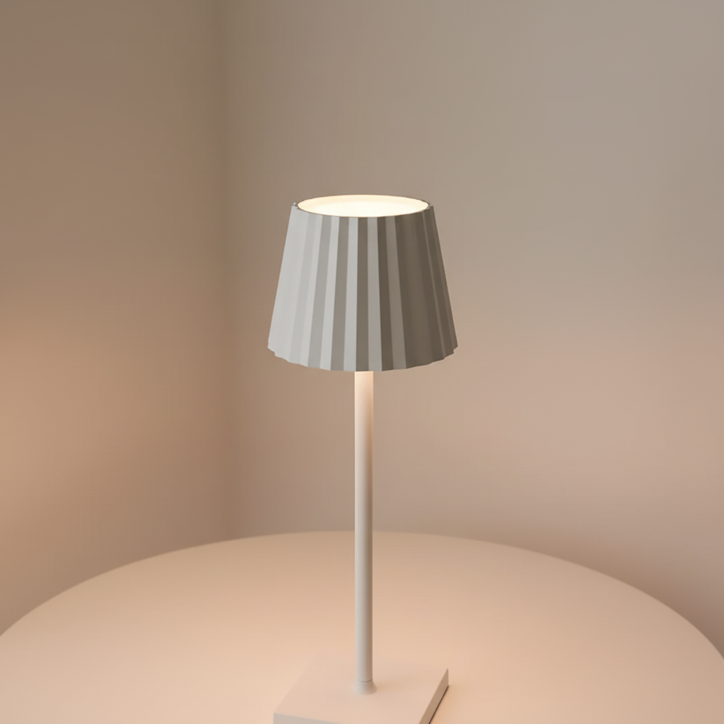 LED Table Lamp with Wireless Design - Modern Scandinavian Style