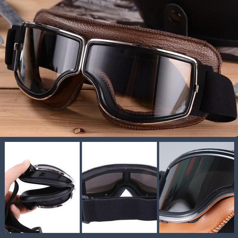 Classic Rider Goggles with UV Shielding & Durable Lenses