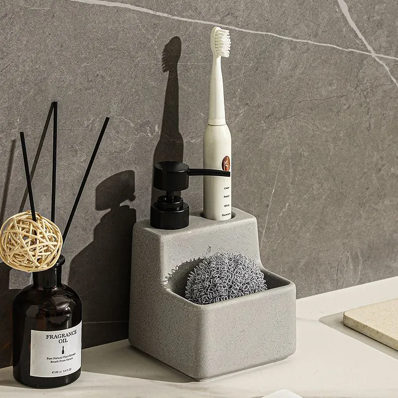 Sleek Soap Dispenser with Integrated Storage Solution