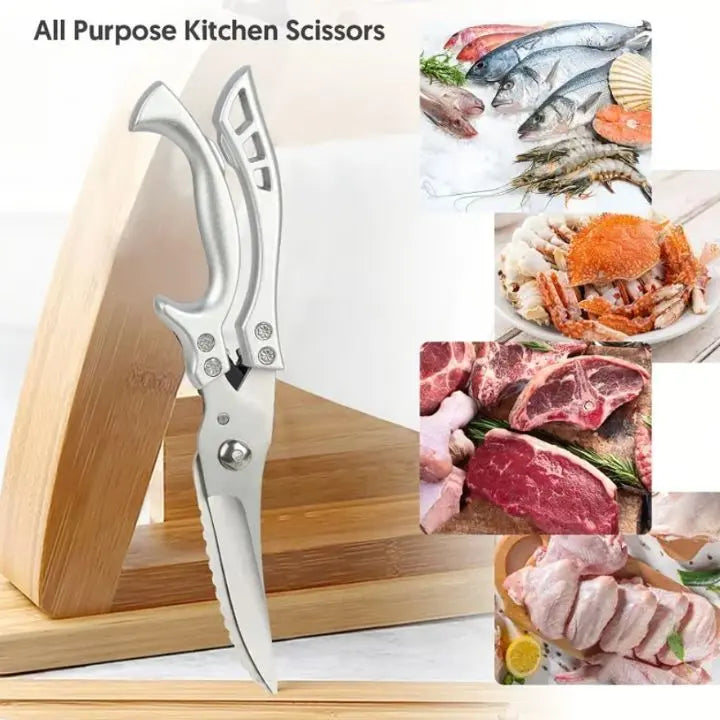 Multi-Purpose Culinary Scissors | Durable Stainless Steel Design