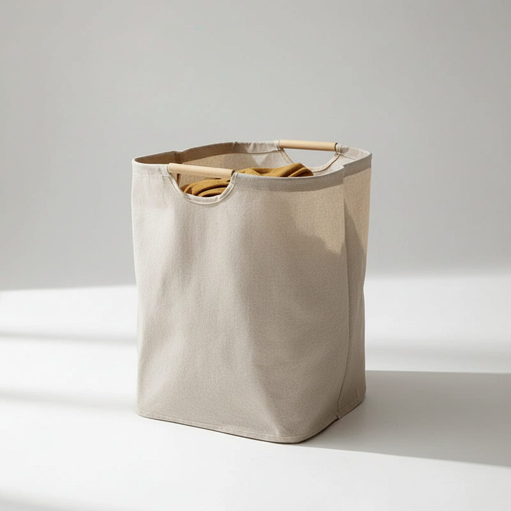 collapsible Cotton Linen Storage Basket