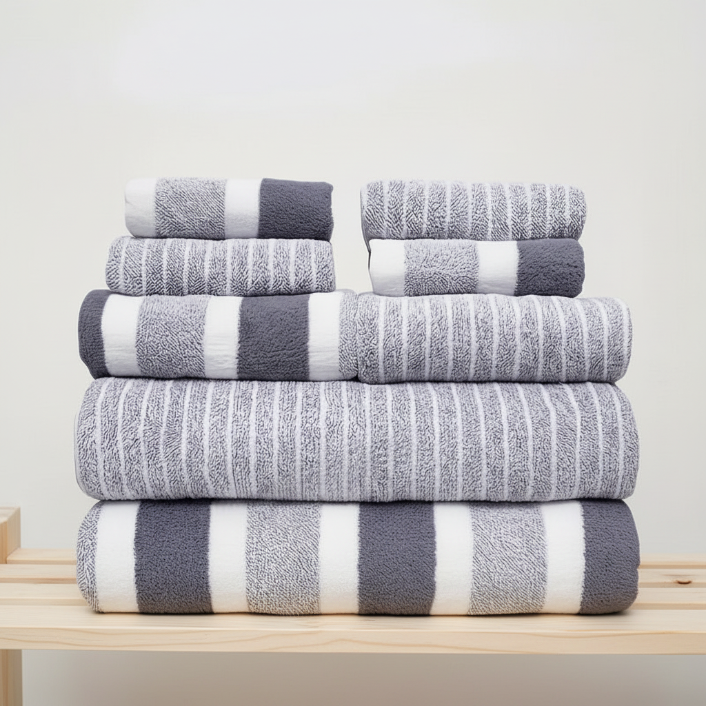 Wellness Towels Set of 8 – Soft and Absorbent Bath Towels
