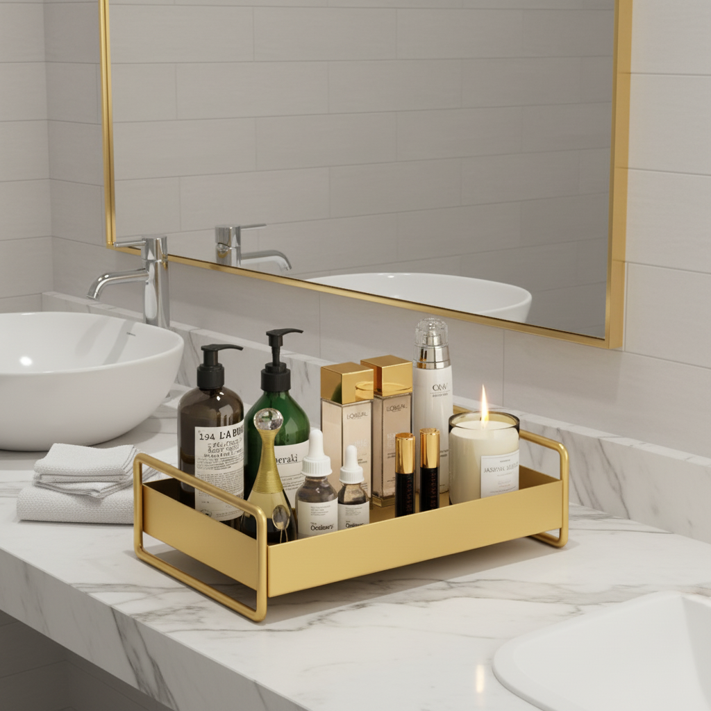 Modern Compact Tray Organizer - Glam Style
