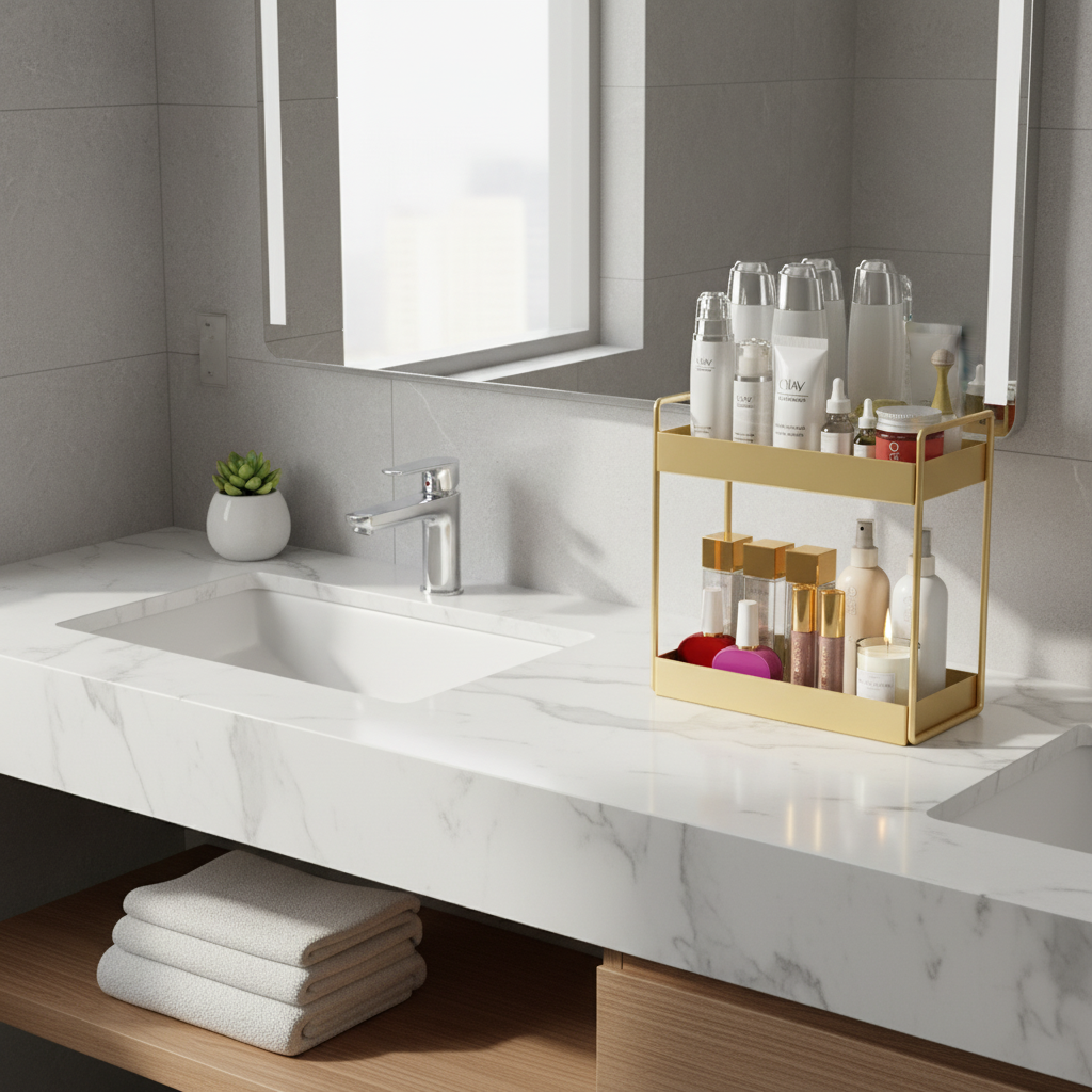 Modern Compact Tray Organizer - Glam Style