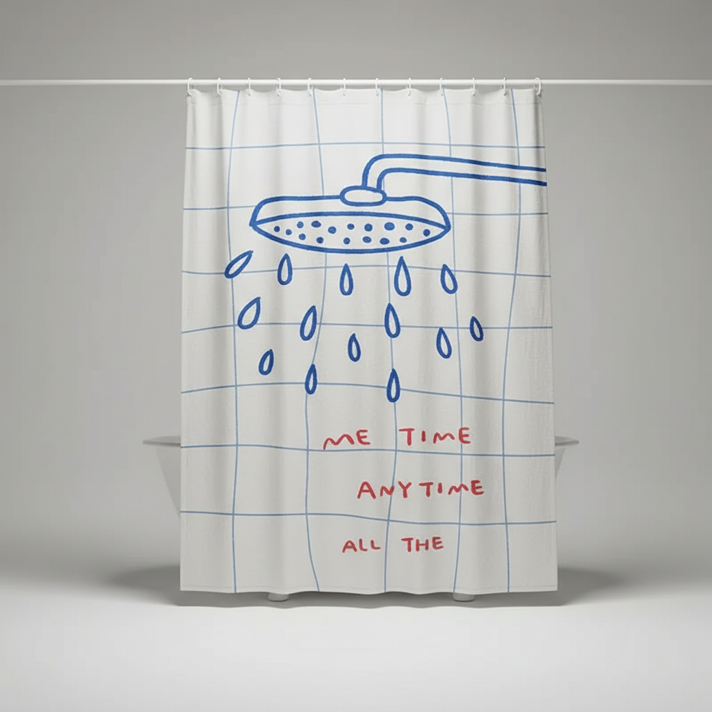 Water-Resistant Shower Curtain in Korean Fabric