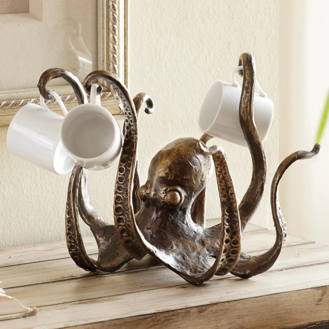 Nautical Elegance | Stylish Mug Tree with Tentacle Hooks