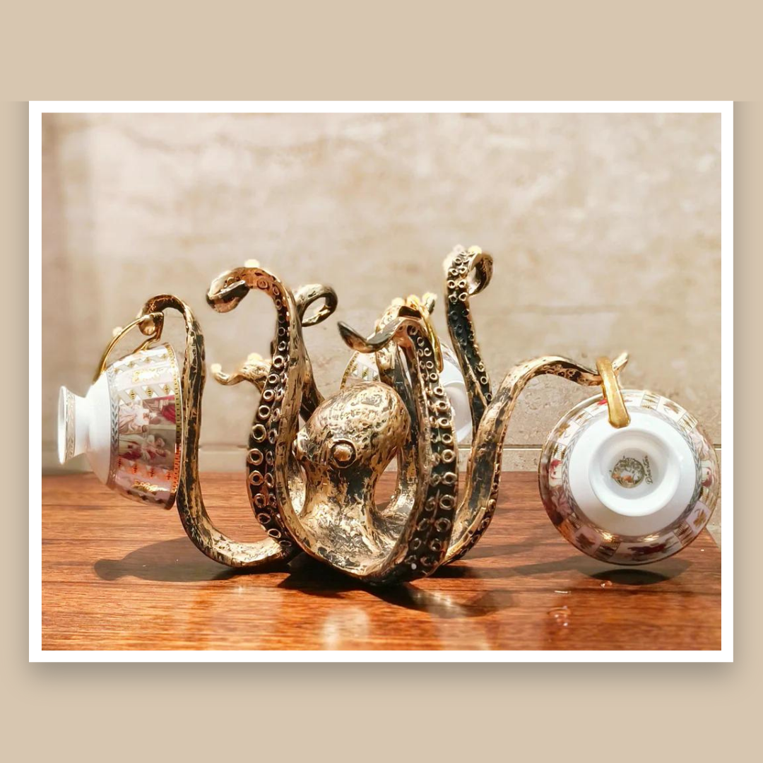 Nautical Elegance | Stylish Mug Tree with Tentacle Hooks