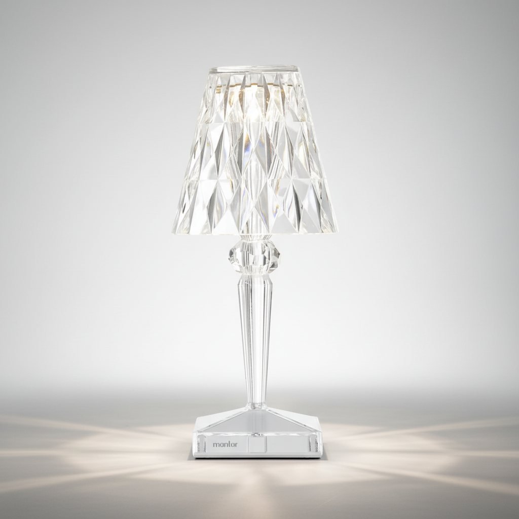 Prism Table Lamp with Crystal Optics