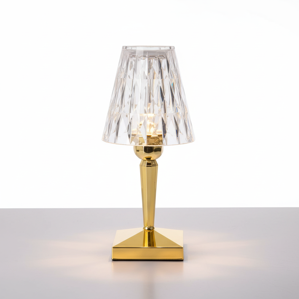 Prism Table Lamp with Crystal Optics