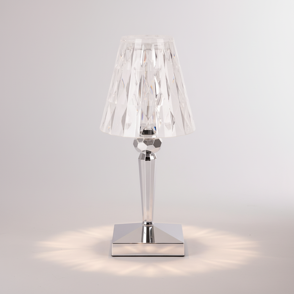 Prism Table Lamp with Crystal Optics