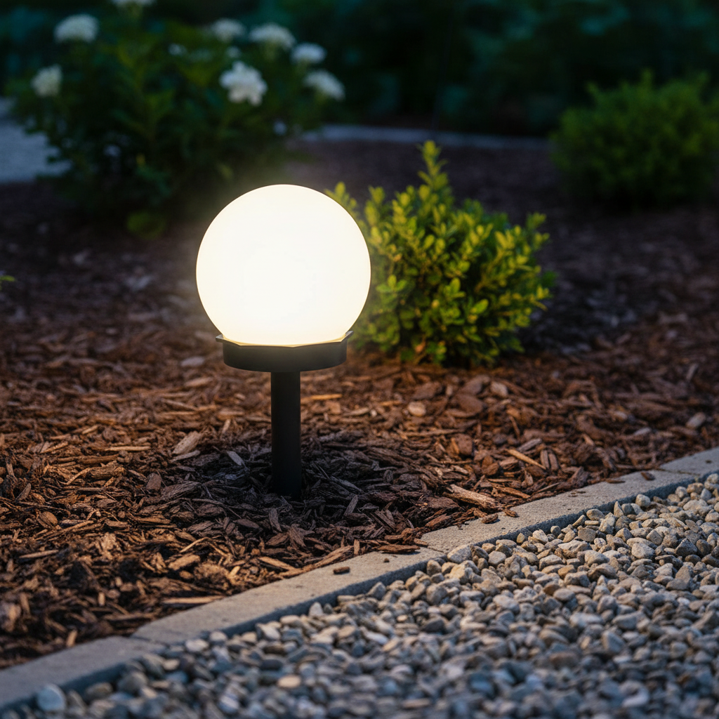 Garden Light with Solar Power - Spherical Design