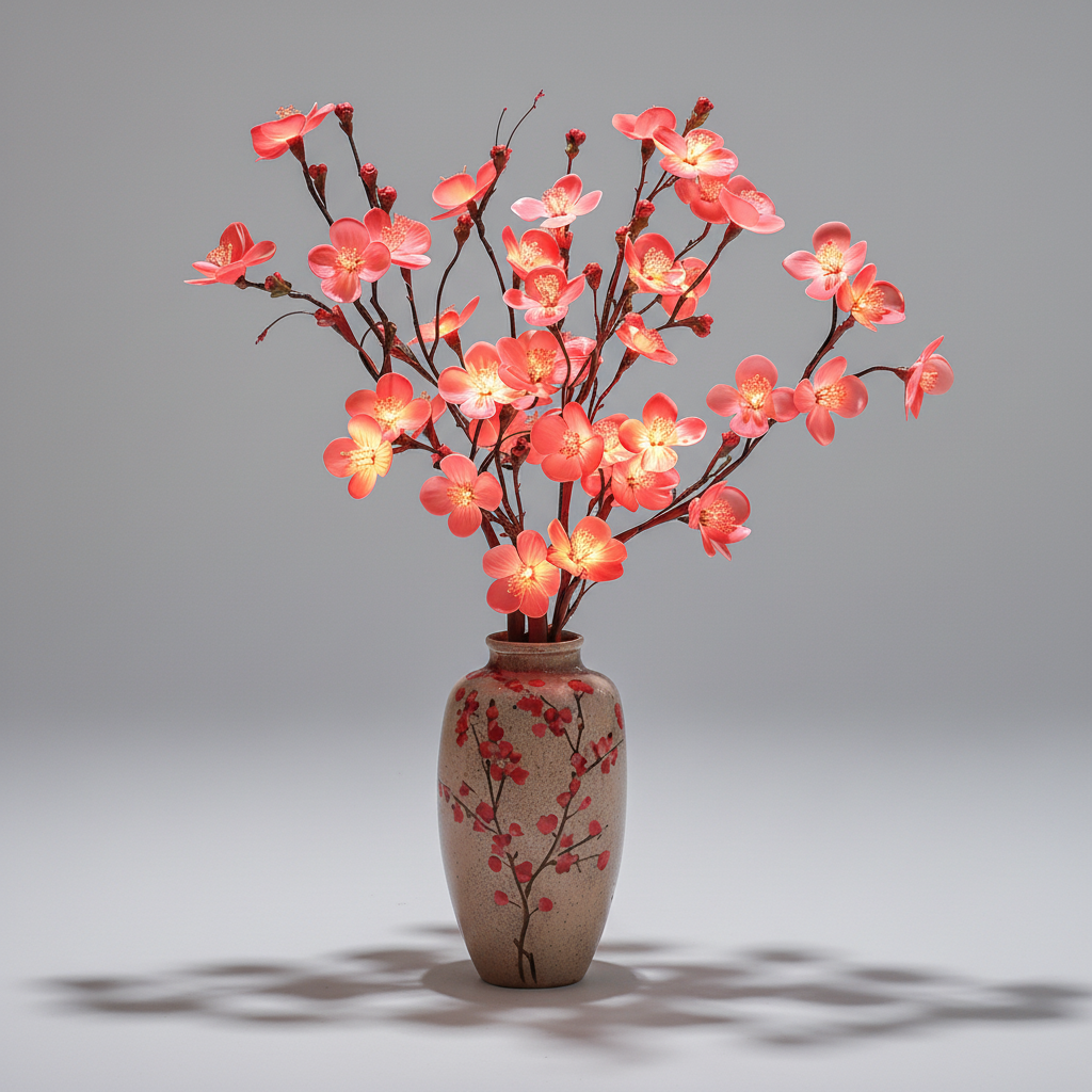 LED-Illuminated Artificial Olive Branch - Decorative Light Accent