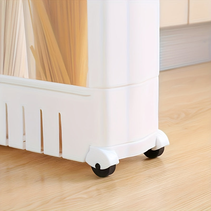 Wheeled Plastic Storage Organizer - Slim Design