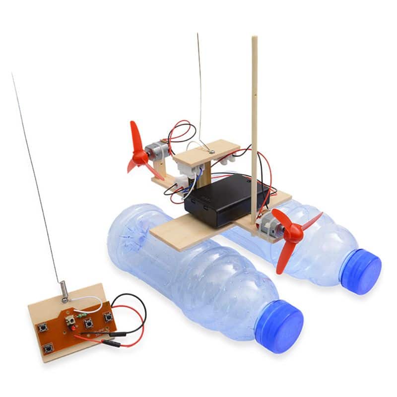 Durable Wooden Remote-Controlled Boat for Kids