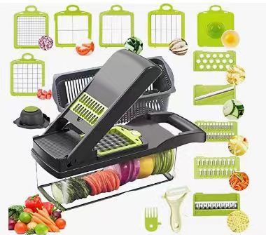 Versatile 18-in-1 Food Prep Slicer with Safety Features