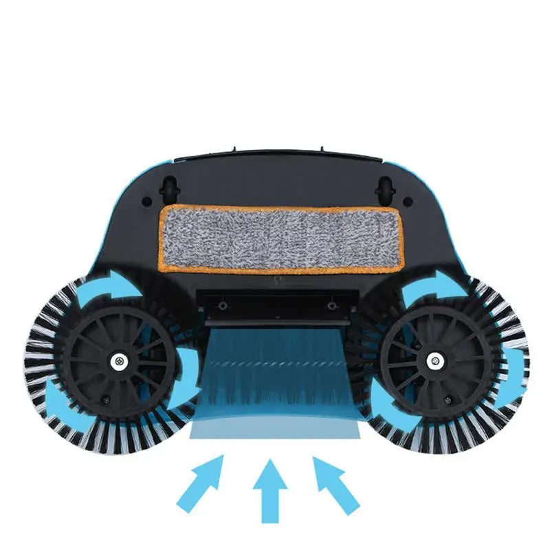 Versatile 2-in-1 Sweeper with Rotating Brush & Mop Feature