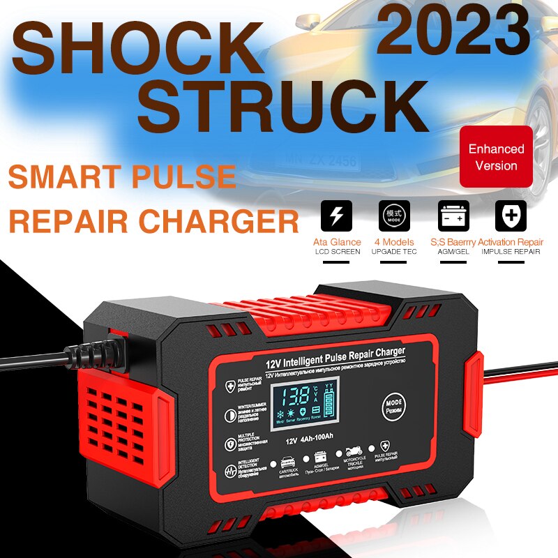 Smart 12V 6A Car Battery Revitalizer with LCD Screen