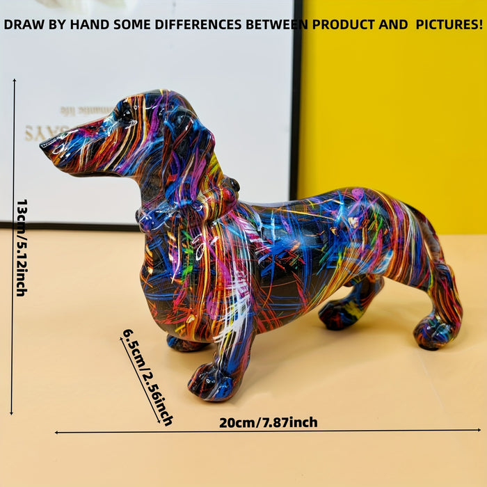 Vibrant Dog Figurine for Home Décor