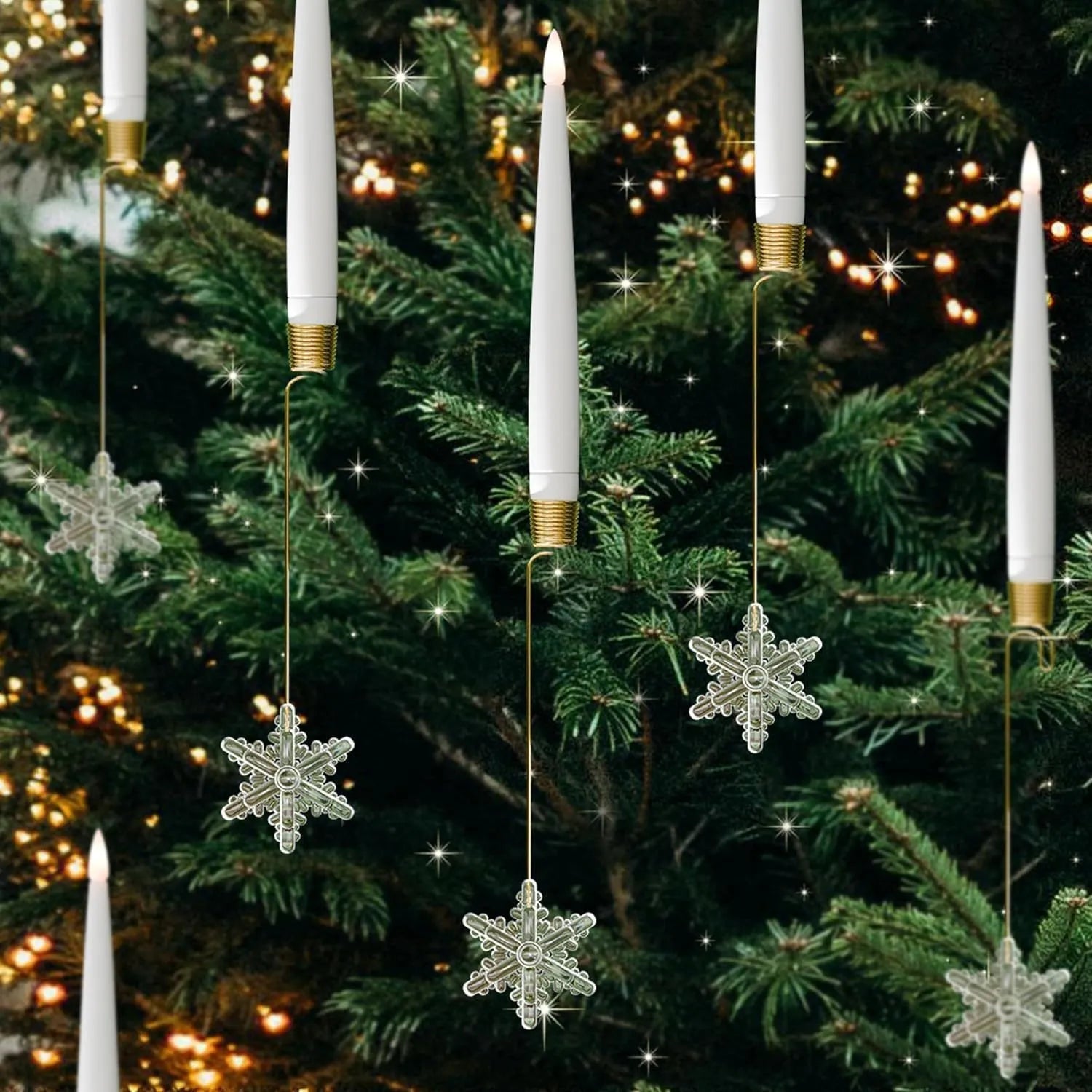 Battery-Operated Holiday Candle Lights with Remote Control