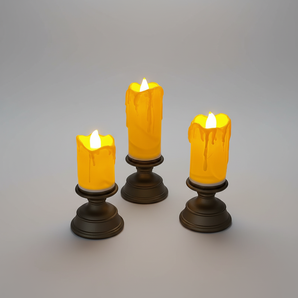 Warm White LED Sphere Shaped Decorative Candle