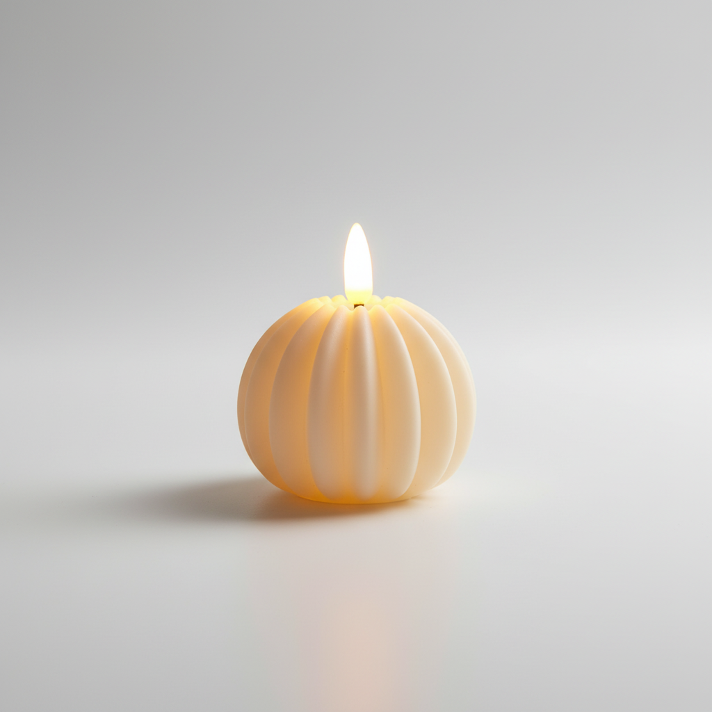 Warm White LED Sphere Shaped Decorative Candle