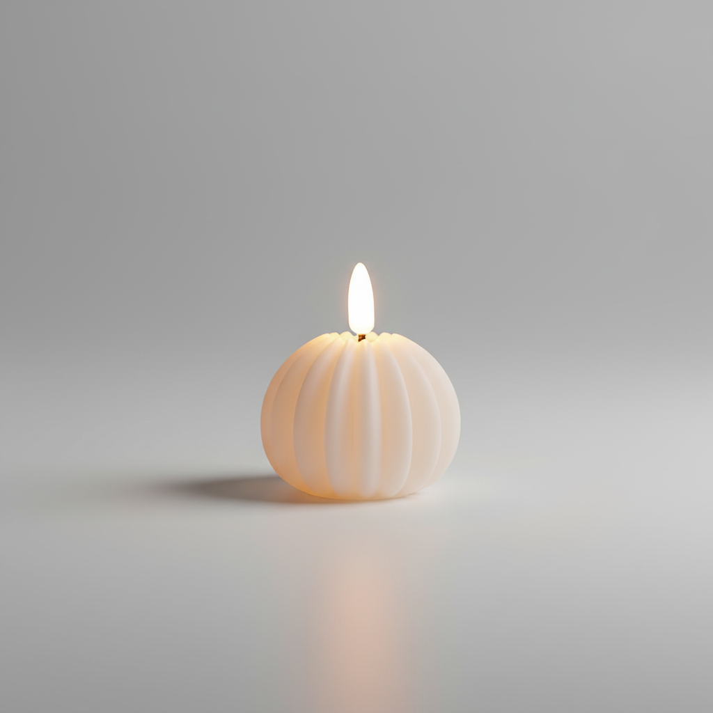 Warm White LED Sphere Shaped Decorative Candle