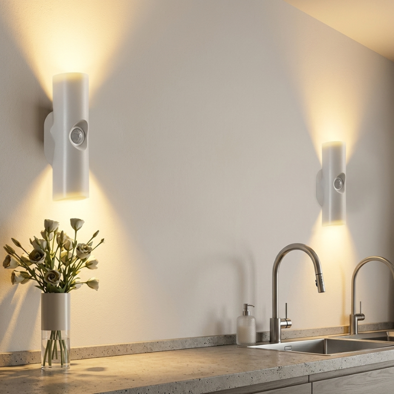 Compact Motion-Activated Night Light with USB Rechargeability