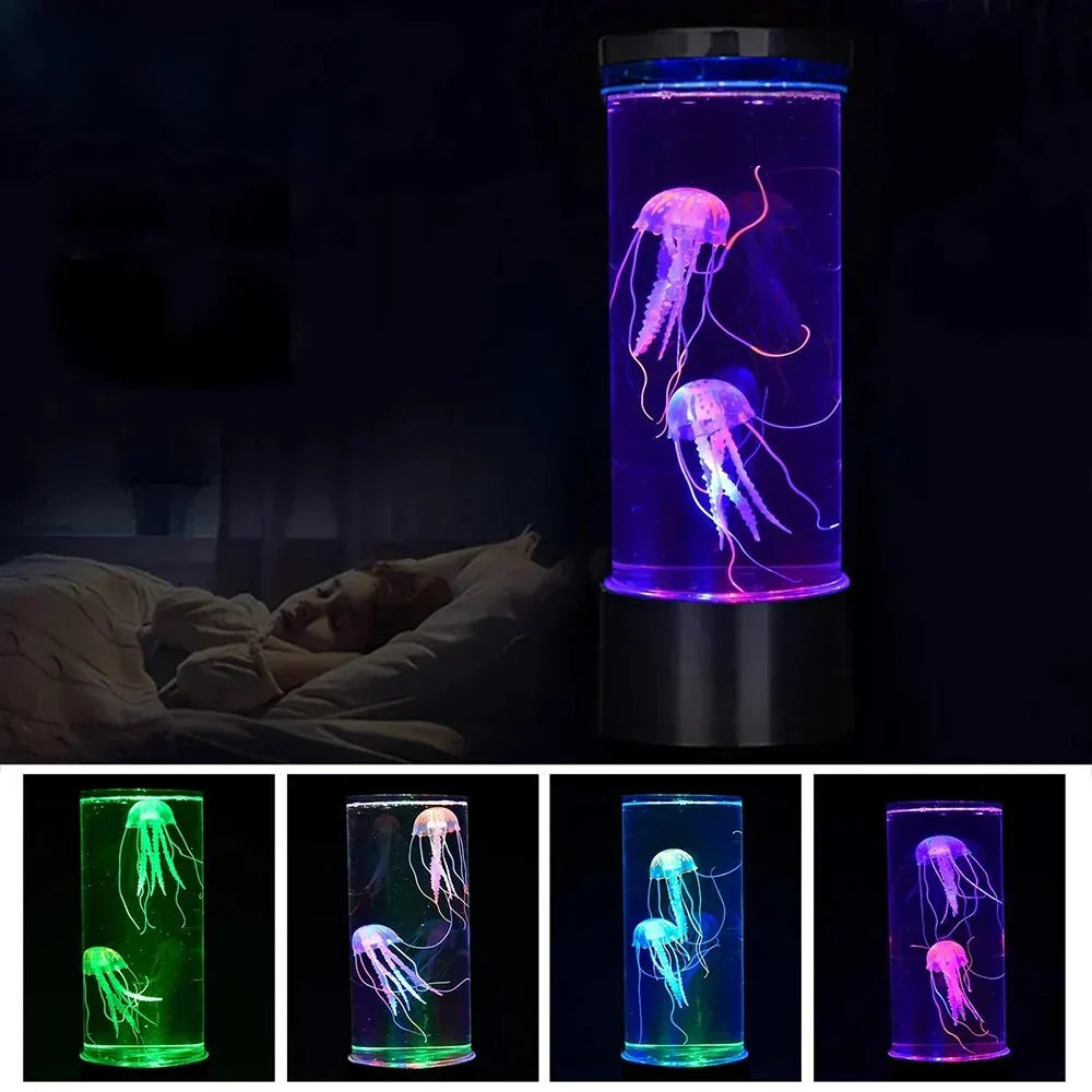 Cylindrical LED Jellyfish Light - Ambient Aquarium Decor