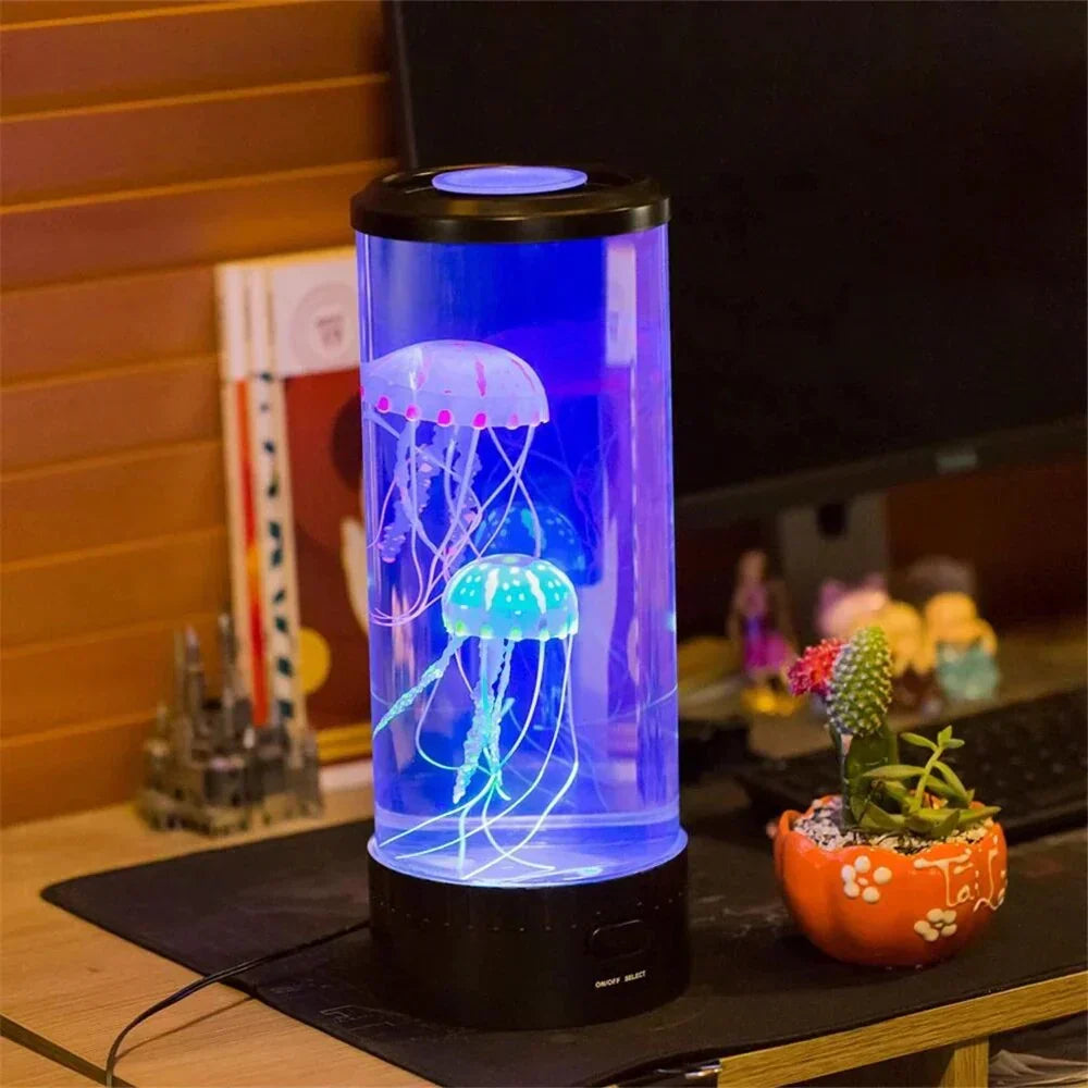 Cylindrical LED Jellyfish Light - Ambient Aquarium Decor