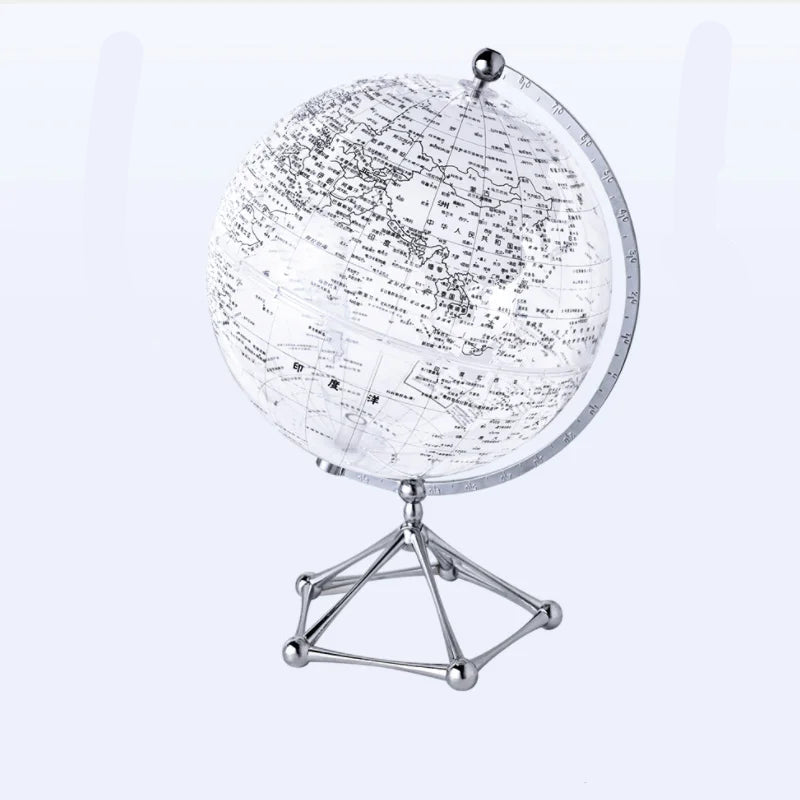 Illuminated Spinning Globe Lamp with Warm LED Glow