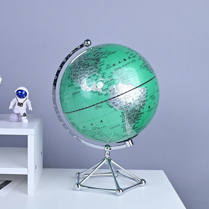 Illuminated Spinning Globe Lamp with Warm LED Glow