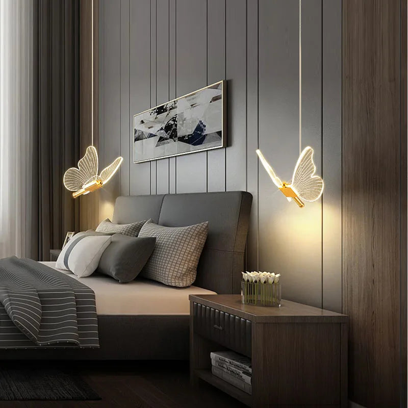 Butterfly Pendant Light with LED – Glow Effect