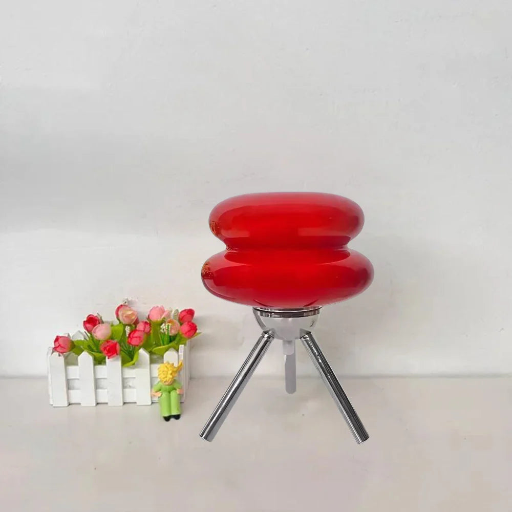 Stylish Tripod LED Lamp with Elegant Glass Shade