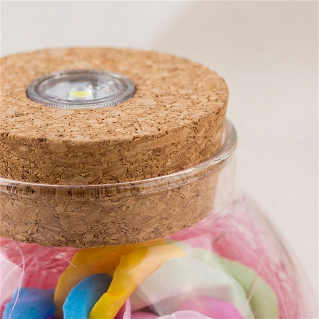 Rose-Shaped LED Lamp in Jar – Decorative Lighting