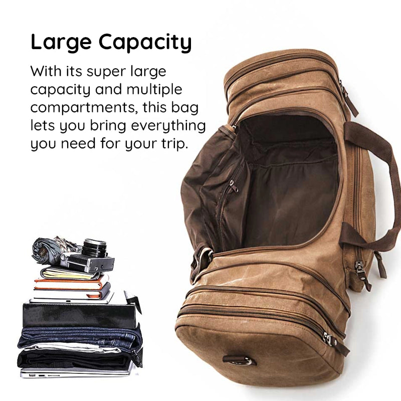 Spacious Canvas Adventure Duffel Bag