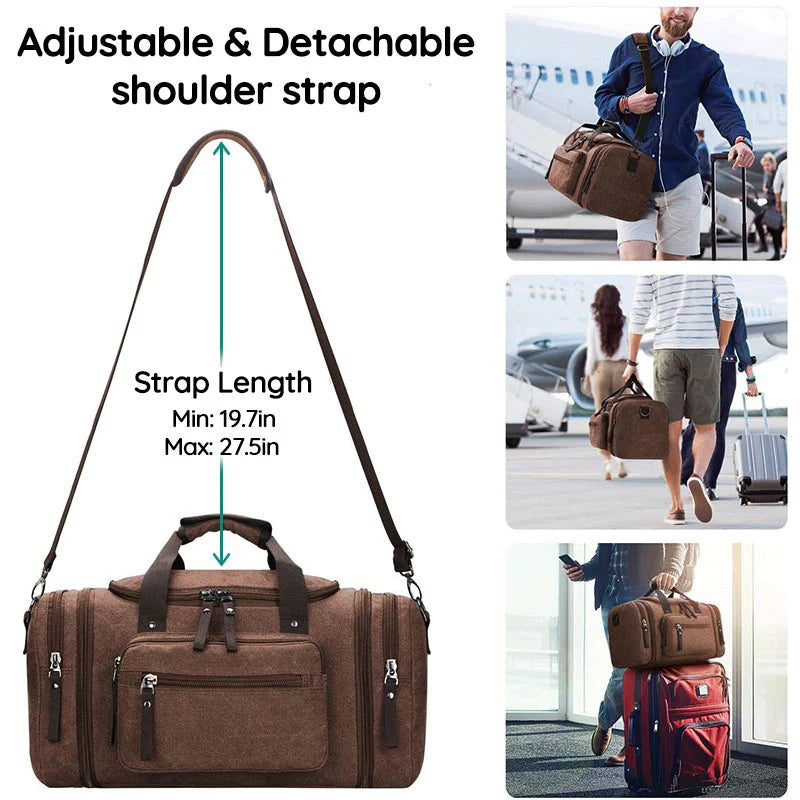 Spacious Canvas Adventure Duffel Bag