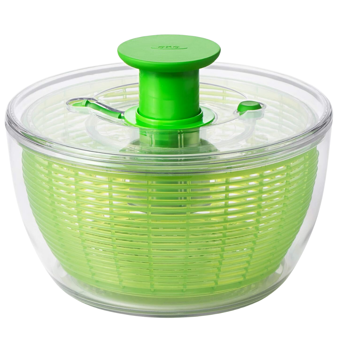 Effortless Salad Dryer with Manual Pull Handle - Large Capacity