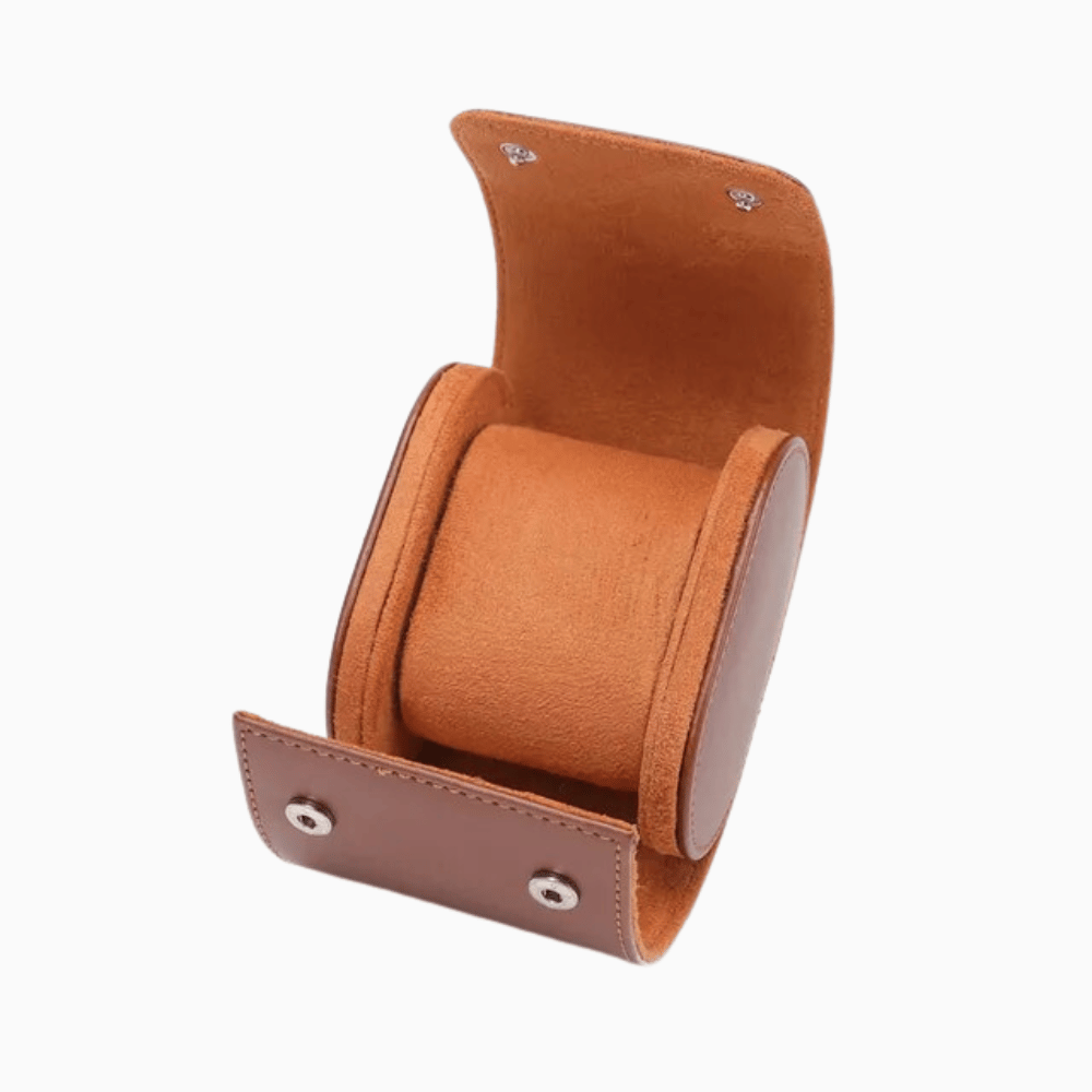 Elegant Leather Watch Organizer for Travel and Home