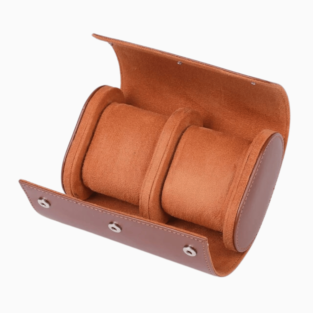 Elegant Leather Watch Organizer for Travel and Home