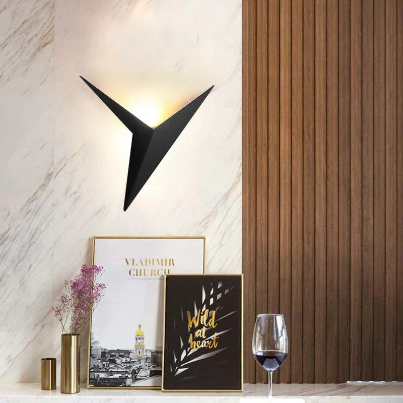 Triangular Contemporary Wall Light Fixture