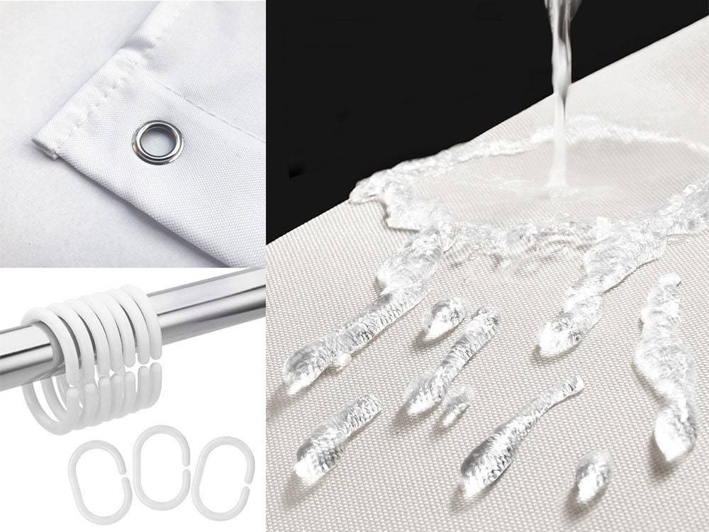 Durable Shower Curtain Made of Lightweight Polyester