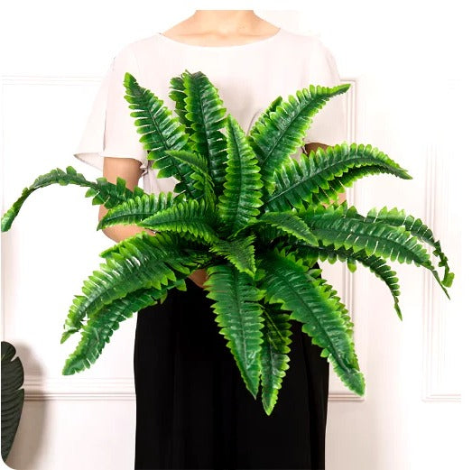 Realistic Evergreen Fern | Durable UV-Resistant Faux Plant for Any Space