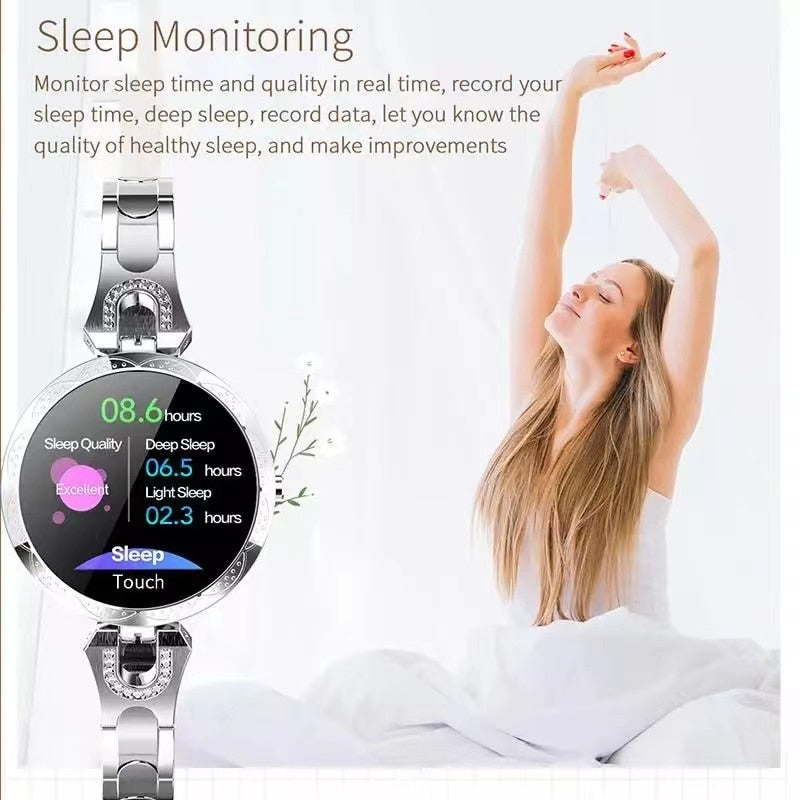 AquaPulse | Stylish Waterproof Smartwatch for Women with Health Tracking